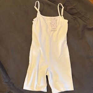White jumpsuit/romper/layering piece